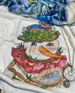 SNOWMAN LONG SLEEVE TEE