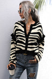 Button-Down Round Neck Drop Shoulder Cardigan