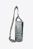 Adjustable Strap Faux Leather Sling Bag