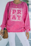 Rose Mineral Wash PRAY Leopard Sweatshirt