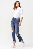 High Rise Crop Straight Leg Jeans