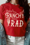 KINDA RANCHY KINDA RAD Cactus Print Graphic T Shirt