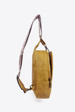 Adjustable Strap Faux Leather Sling Bag