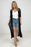 Eden Mesh Long Sleeve Duster Kimono