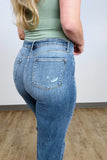 Judy Blue High Waist Hidden Button-Fly Straight Jeans