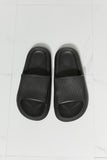 Around Me Open Toe Slide in Black