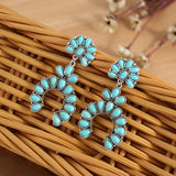 Chunky Turquoise Drop Earrings