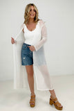 Eden Mesh Long Sleeve Duster Kimono