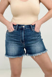 Judy Blue High Waist With Side Seam Fray Detail Denim Shorts