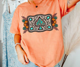 "Turquoise Blossom Buckle Tee"