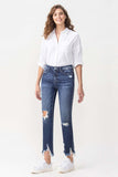 High Rise Crop Straight Leg Jeans