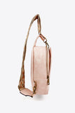 Adjustable Strap Faux Leather Sling Bag