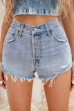 Denim Distressed Shorts