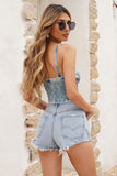 Denim Distressed Shorts