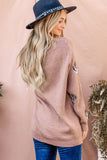 Cactus Pattern Taupe Sweater