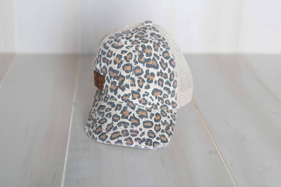 Baseball Cap Cheetah Leather Mama