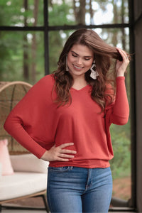 Dolman Sleeve Top " Pumpkin"