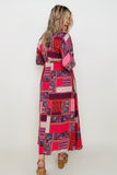 Paisley Patchwork Multicolor A-Line Maxi Dress