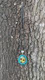 CONCHO SUNFLOWER TURQUOISE LARGE BEAD NECKLACE