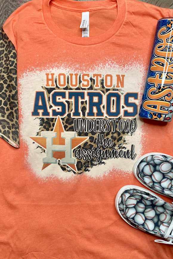 Understood the Assignment  Graphic T-Shirt Leopard Sleeves
