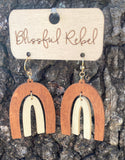 Wooden Rainbow Earrings