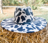 Felt Cow Print Hat