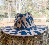 Felt Cow Print Hat