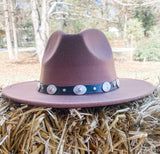 Felt Western Hat with Concho Band