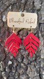 Wooden Leaf Earrings