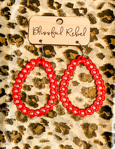 Hoop Bling Teardrop Earrings