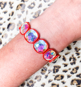 Bling Stretch Red Bracelet