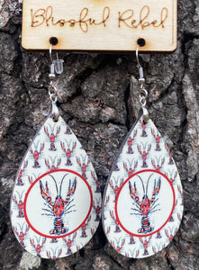 Tear Drop Crawfish Earrings