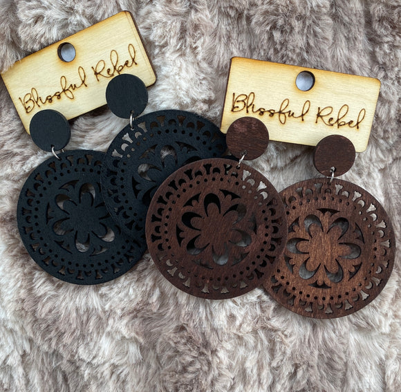 Boho Wooden Earrings