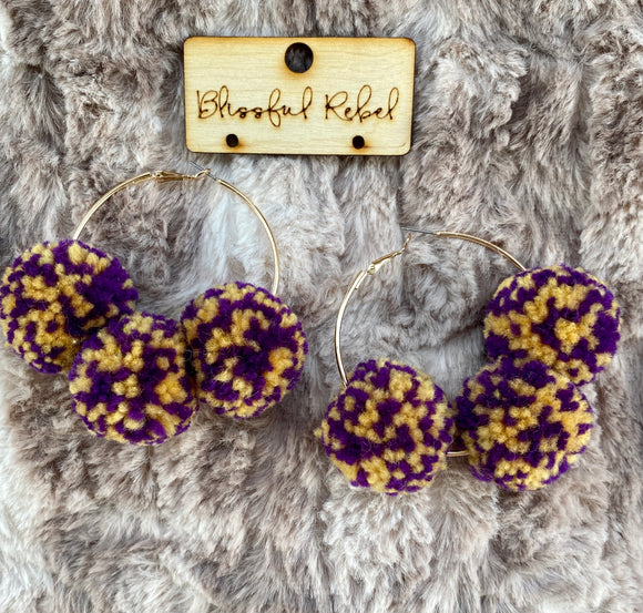 Pom Pom Purple and Gold