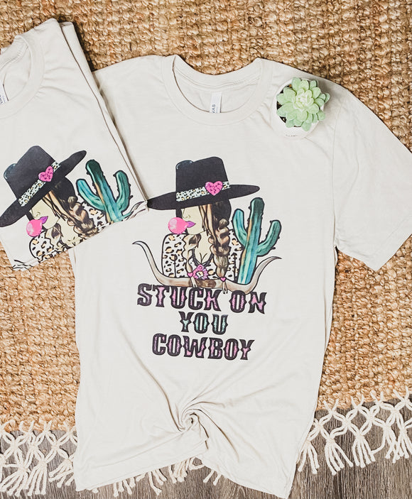 Stuck On You Cowboy Graphic T-shirt