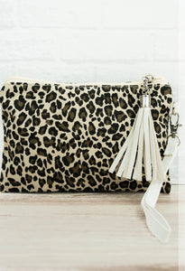 Leopard Wristlet "Larisa" Pouch