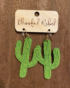 Cactus Seed Bead Earrings