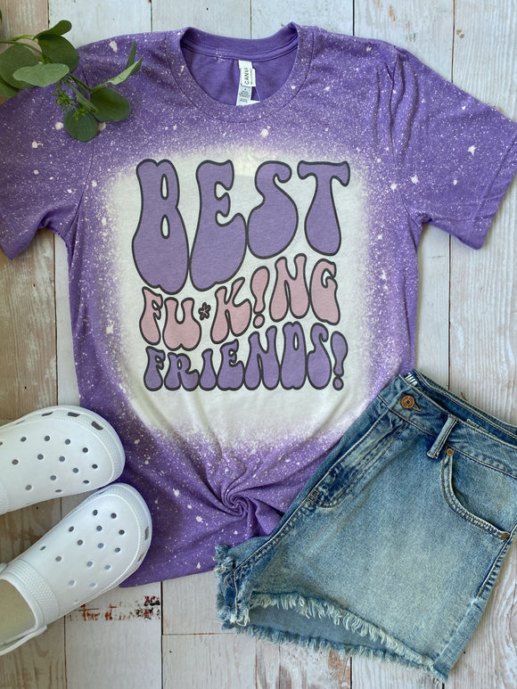 Bleached Graphic T-Shirt Best Fu*cking Friends