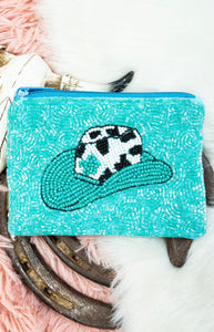 Turquoise Cowboy Hat Coin Purse