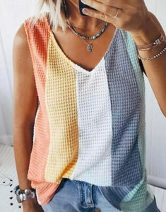 Color Block Knit Tank