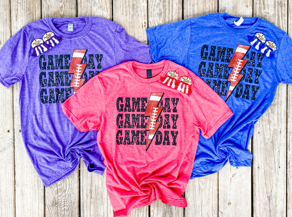 Game Day Football Bolt T-Shirt