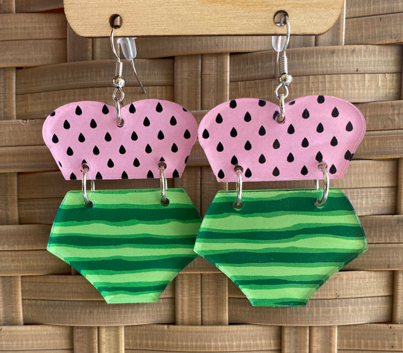 Watermelon Bathing Suit Earrings