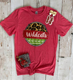School Spirit Football Field Graphic T-Shirt