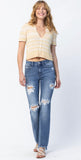 Judy Blue Destroyed Mid Rise Jeans