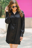 Black Leopard Tunic Dress