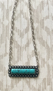 LG Navajo Bar Turquoise Necklace