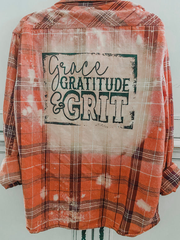 Assorted Graphic Back Upcycled Flannels