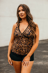 Leopard Mesh Detail Tank