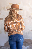 Cowhide Cropped Neck Top