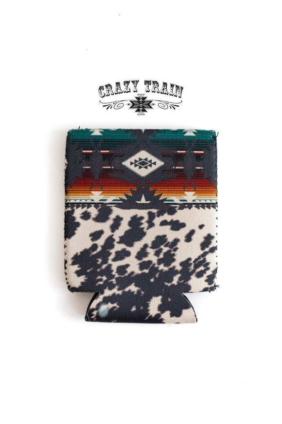 Crazy Train Can Cooler Cow& Serape